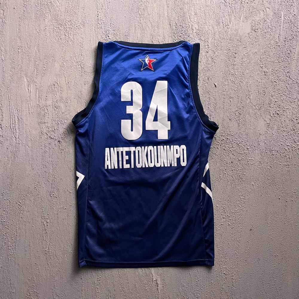 NBA Giannis Antetokounmpo All-Star Jersey Men Small Blue Jordan Brand